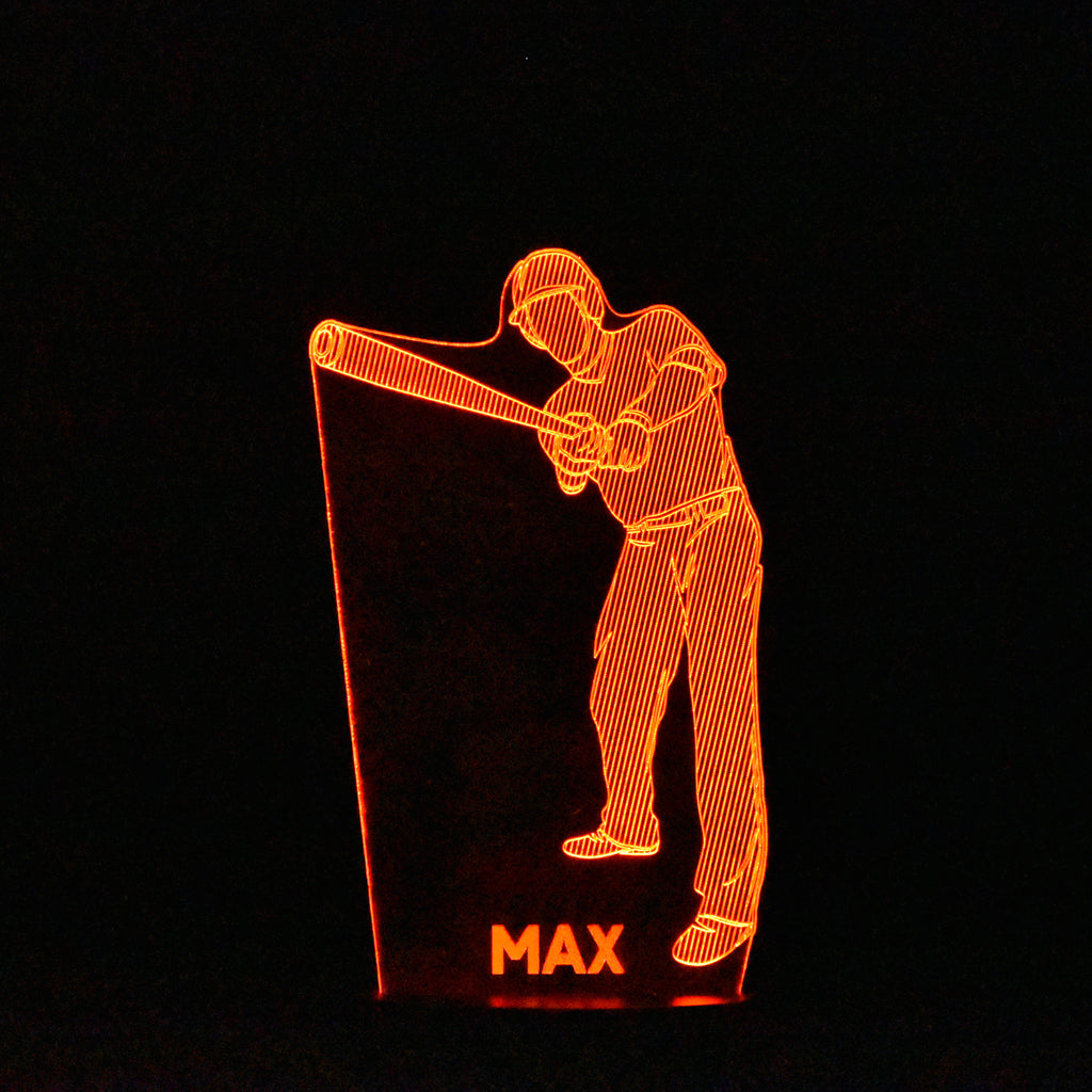 Baseball Batter Swinging Night Light