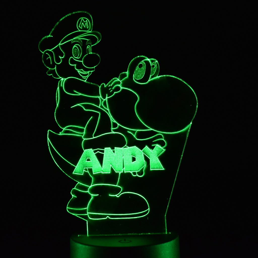 Mario Riding Yoshi Night Light